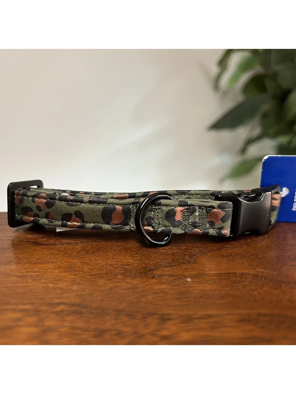 NWT Top Paw (L) Comfort Unisex Green Gold Animal Print Soft Dog Puppy Collar 🐾